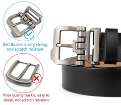 JingHao Belts for Men Big and Tall,Mens Belt Leather Casual Jeans Dress…