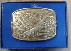 AMERICAN EAGLE BELT BUCKLE FROM INTERNATIONAL MONETARY MINT IN BOX