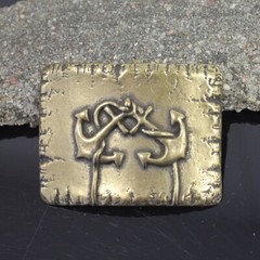 Double Anchor Belt Buckle, Antique Brass Belt Buckle for 4cm Interchangeable Belt