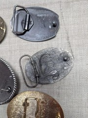 vintage LOT OF 15 belt buckles WESTERN native american RODEO cowboy HORSE
