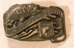 bass anglers sportsman society fishing belt buckle