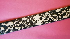 SKULLS SKULLS SULLS Genuine Cowhide Leather Belt & Skull Detail Epoxy Buckle