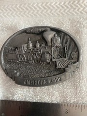 American 4-4-0 Train Metal Belt Buckle 1987 C & J CJ1440 Railroad