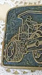 INGERSOLL RAND BELT BUCKLE CONSTRUCTION EQUIPMENT APC SOLID BRONZE ROLLER PAVER.
