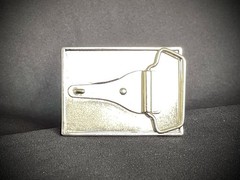 Military Star Grid Belt Buckle Blue Sphere Industrial Art Darren McNeese