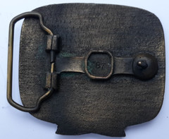 vintage belt buckle Columbus 3 sailing ships Pinta Nina Santa Maria vessels 3&Prime;