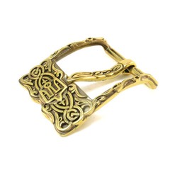 Brass belt buckle Runic, pin type, runic buckle, ornament for 1.5 casual belt