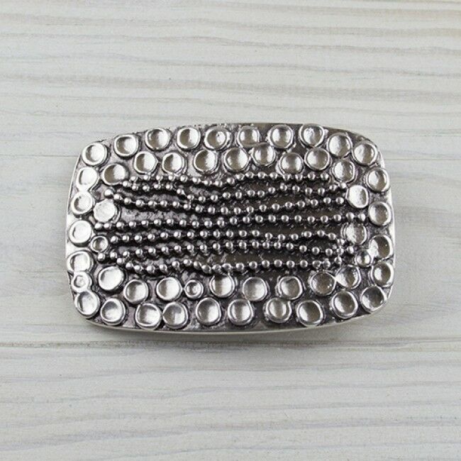Studded octopus suction cup belt buckle silver removable clasp gs5223