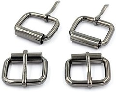 20Pcs 1 Inch Strong Belt Pin Buckle Strap Webbing Roller Buckles (Silver+Gunmeta
