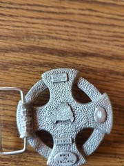 Celtic Cross Silver Tone Belt Buckle Bulldog Buckle Co. 1995 Made In England