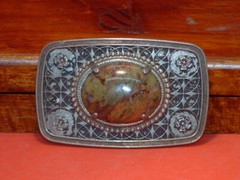 Pre-Owned Marble Stone Belt Buckle