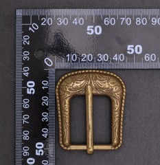 Vintage Copper Western Flower Engraved Cowboy Belt Pin buckle For 1&Prime; Belt Strap