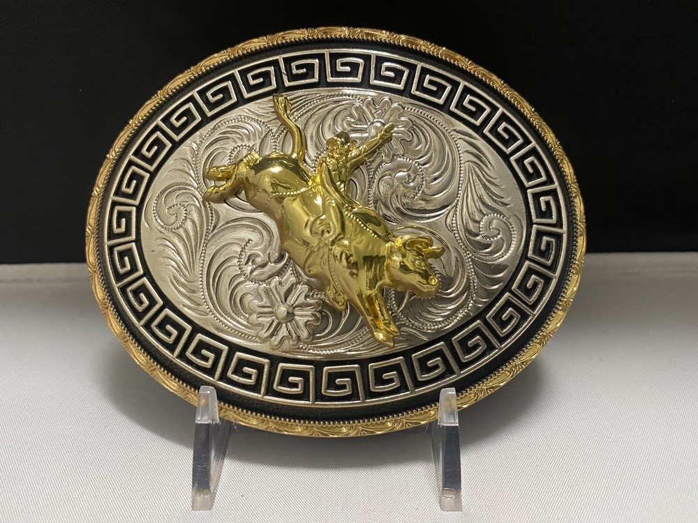Rodeo Bull Rider Western cowboy style Buckle Hebilla Vaquera Con Jinete