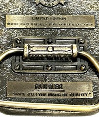 Vintage 1986 Kohler Limited Edition Brass Belt Buckle American Buckle Co USA NOS