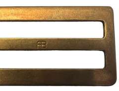 US Military Belt Buckle Gold Plated Slotted Red Brass Class 1 Type I 2.25&Prime; USMC
