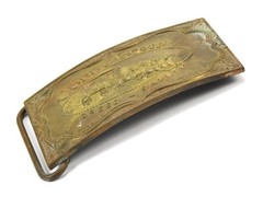 Vintage Cobb & Co Speed & Safety Brass Western Belt Buckle