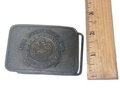 Vintage Collectible 1976 Brass Belt Buckle Eagle Americana Bicentennial
