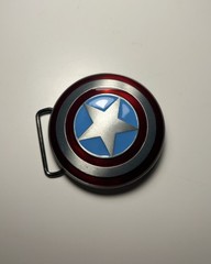 Captain America Shield Avengers Superhero Metal and Enamel Belt Buckle
