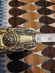 Vintage Gold Tone Buckle Beautiful Details Two Piece Buckle Unisex