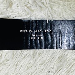 GUCCI Pre-Owned Belt Black Mark Leather