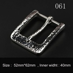 Hammered striation design stainless steel Belt Buckle for Men Women Leathercraft