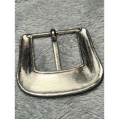 Vintage Western Silver Tone Belt Buckle Floral Engraved 3in Cowboy Style