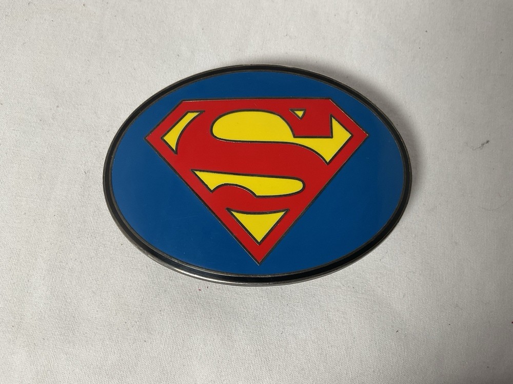 Superman Belt Buckle EUC 3.5&Prime; x 2.5&Prime;