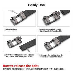 SENDEFN Men&rsquo;s Leather Casual Belt 1 3/8&Prime; 28&Prime; to 46&Prime; Waist Adjustable, Brown