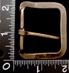 LL12105 VINTAGE **RECTANGULAR CUT-OUT SHAPE** BRASSTONE TONGUE TYPE BELT BUCKLE
