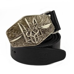 Warship done! German silver belt buckle, ukrainian trident, russian combat ship