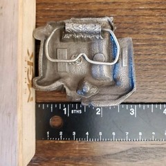VINTAGE SEMI TRUCK DESIGN SILVER TONE BELT BUCKLE – DATED 1978 HEAVY B-38 USA