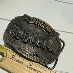 Vintage Shireland The Great Greyshire Hitch Western Stagecoach Belt Buckle