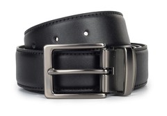 CaySep Reversible Leather Belt for Men Suit 34&Prime;-39&Prime; Waist, Coffee Black