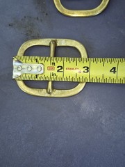 Lot of 21 (x9)CHROME FINISH & (x12)SOLID BRASS BELT BUCKLES FITS 1 »-1.25 »Belt