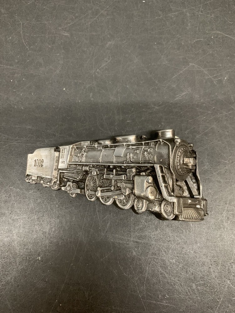 Vintage 1978 Bergamot Brass Works Large Metal Locomotive Train Belt Buckle USA