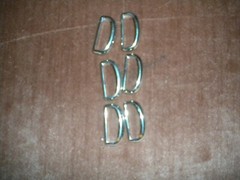 BRAND NEW LOT OF 6 SILVER METAL LOOPS FOR 1 1/4 IN WIDE BELT