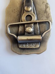 Oden Inc Western Engraved Plate Belt Buckle Gold Tone Antique Finish