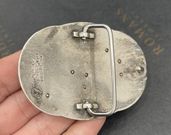 BHJ Co Sterling 10k Multi Color Black Hills Belt Buckle Hand Engraved Pheasants