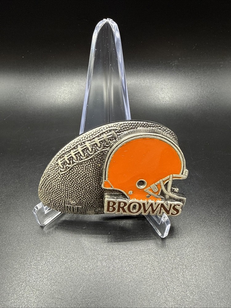 1990s Vintage Great American Buckle NFL Cleveland Browns Belt Buckle