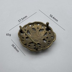 Bohemian Brass Belt Buckle – Handcrafted Boho Western Style BuckleBohemian Brass