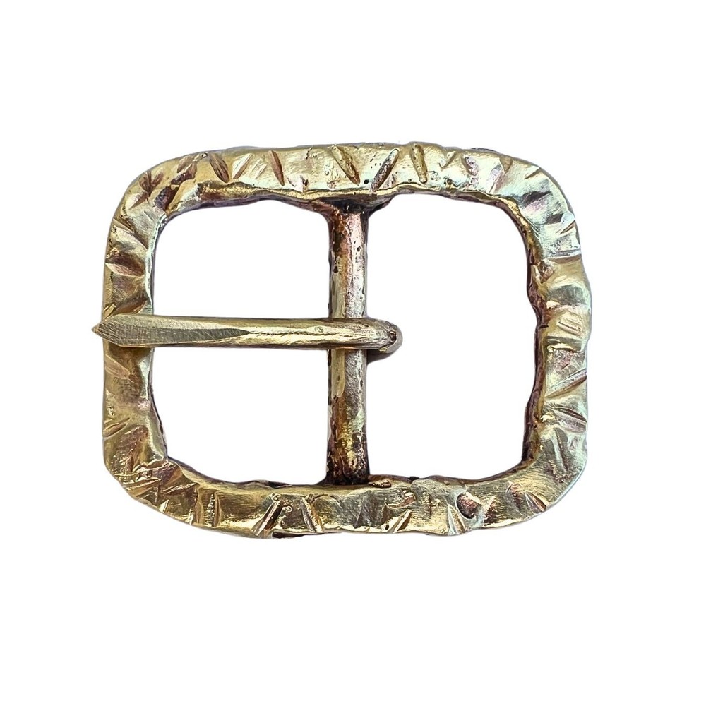 Handmade Solid Brass Belt Buckle USA | 1.5&Prime; « THE ROAD » Retro Artisan Buckle Men