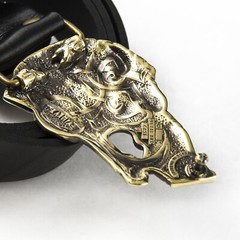 Belt buckle Wild boar head, Handmade hunter trophy wild boar