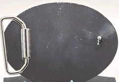Commemorative USA 250th 1776-2026 Men&rsquo;s Silver Finish Blk Enamel 4×3 Belt Buckle