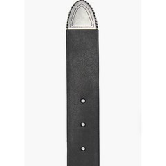 True Religion Palomo Western Belt Black Croc Embossed Silver Buckle Size 36 NWT