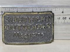 Vintage Southern Outdoors Magazine Belt Buckle Antique Bronze Limited