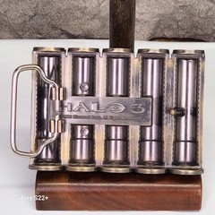 HALO 3 Master Chief 8GA MAG Shotgun Shell Design Belt Buckle Ammo 2008 Microsoft