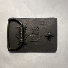 Lot of 2 Men’s Western Metal Belt Buckles Samson Rectangular Fits 1.5 in