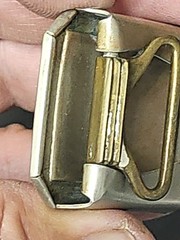 Vintage Victorian Silver Plate Belt Buckle – Celluloid Inlay with Crystal & Red