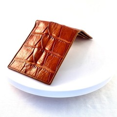 Natural Genuine Alligator Crocodile Leather skin Men Bifold Wallet Handmade 11