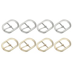 8Pcs 1.5&Prime; Single Prong Belt Buckle Metal Roller Buckle Silver/Light Gold